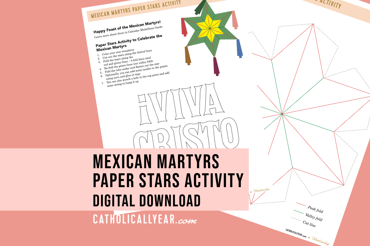 Mexican Martyrs Paper Stars Activity {Digital Download}