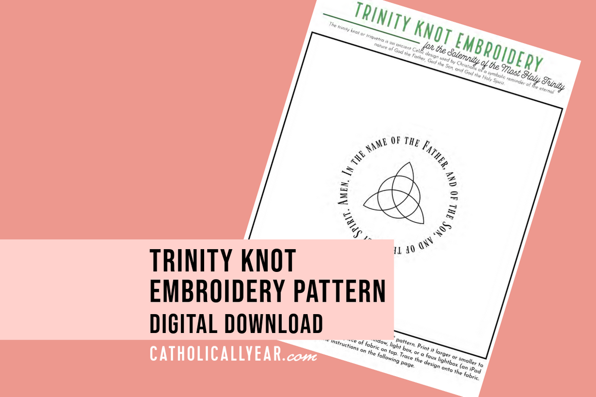 Printable Trinity Knot Embroidery Pattern and Instructions {Digital Do ...