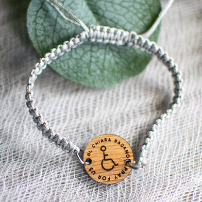 Wooden Saint Medal Bracelet (Adjustable)