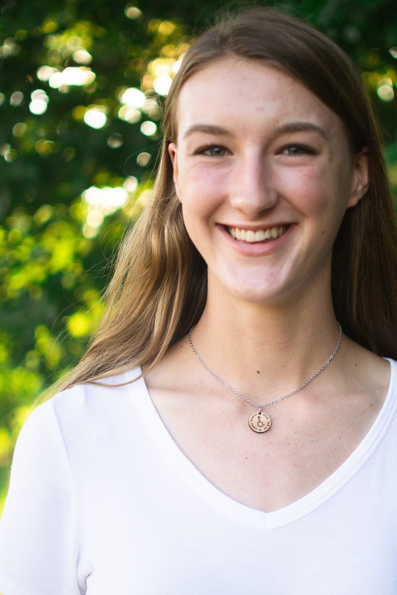 Wooden Saint Medal Necklace