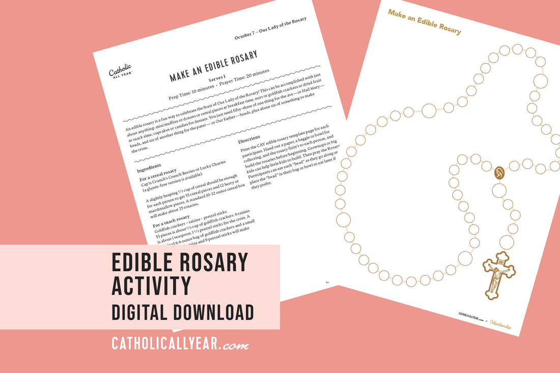 Edible Rosary Activity {Digital Download}