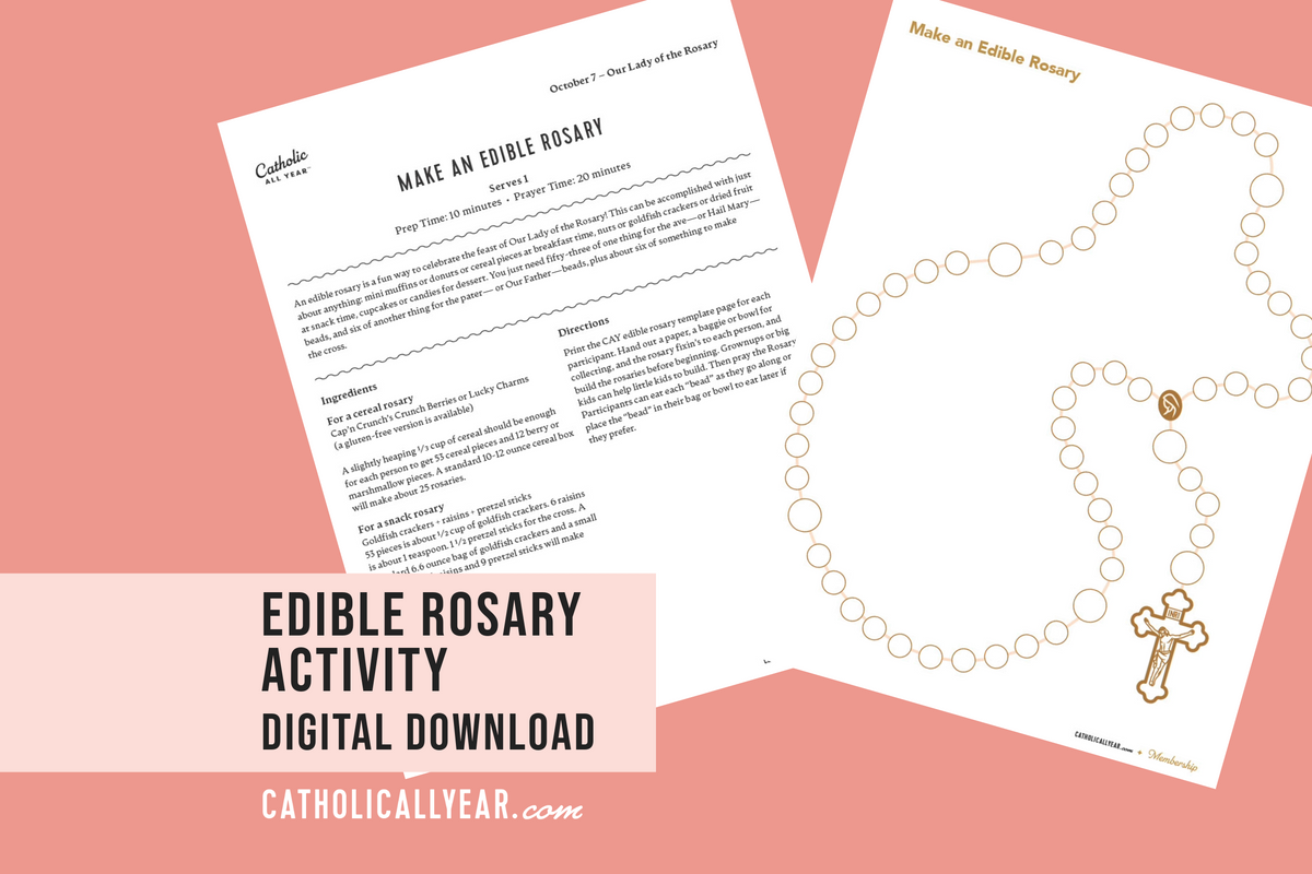 Edible Rosary Activity {Digital Download} – The Catholic All Year ...