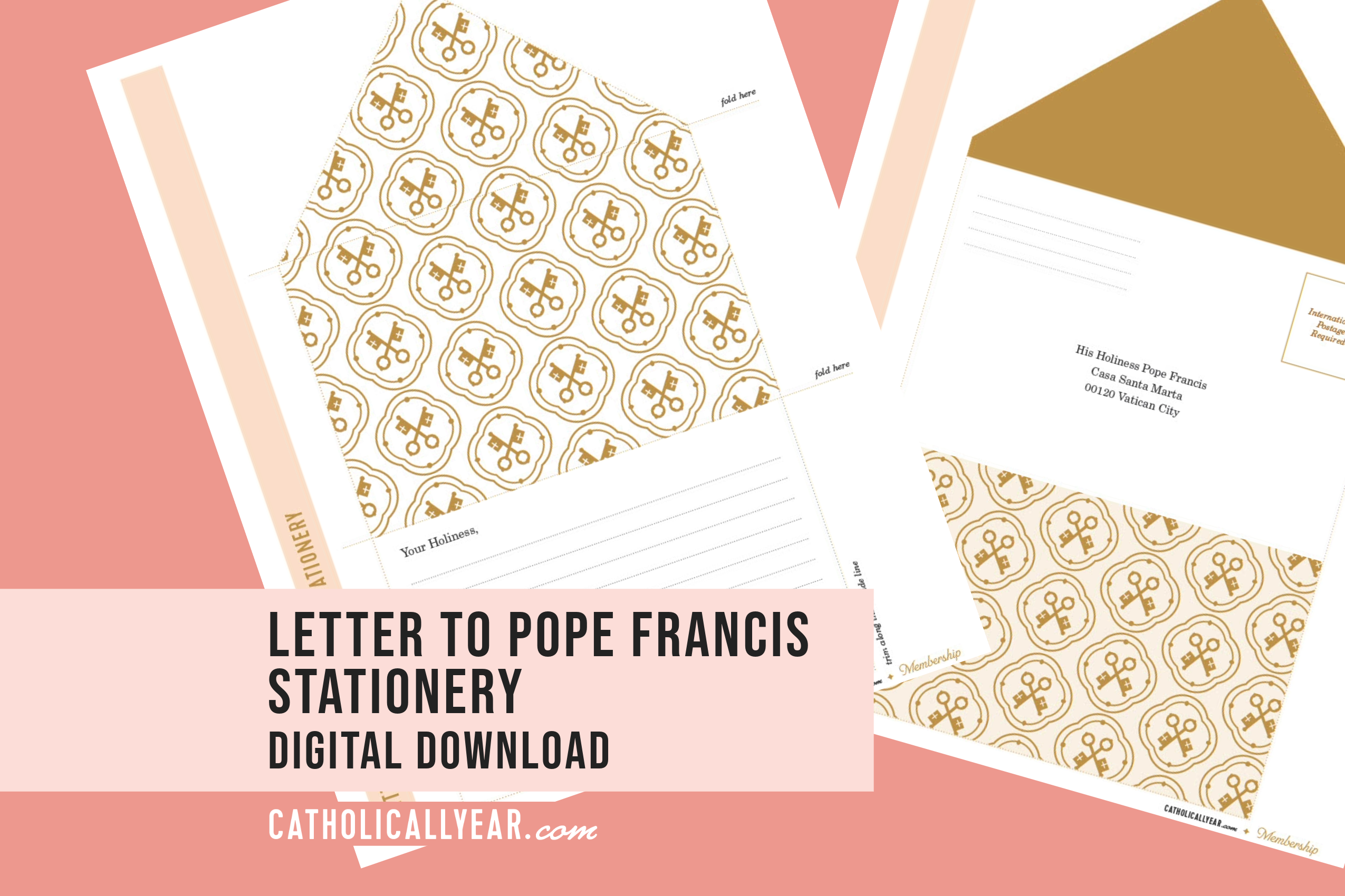 Letter to Pope Francis Stationery Activity {Digital Download}