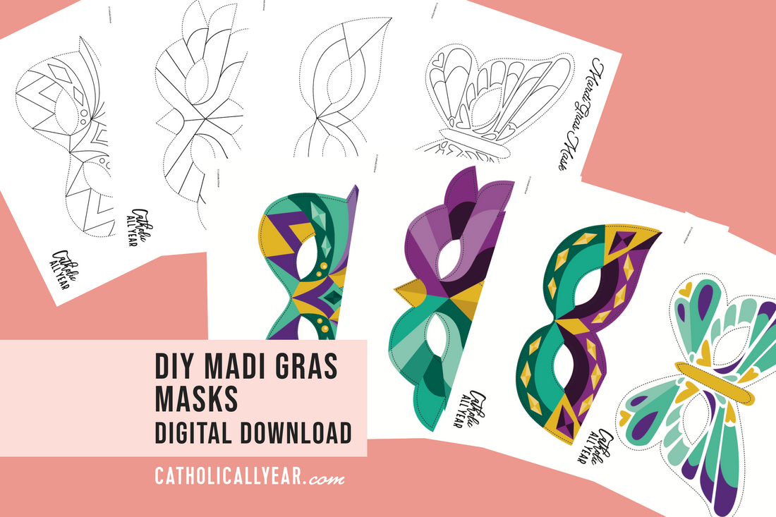 Mardi Gras Mask Activity {Digital Download}
