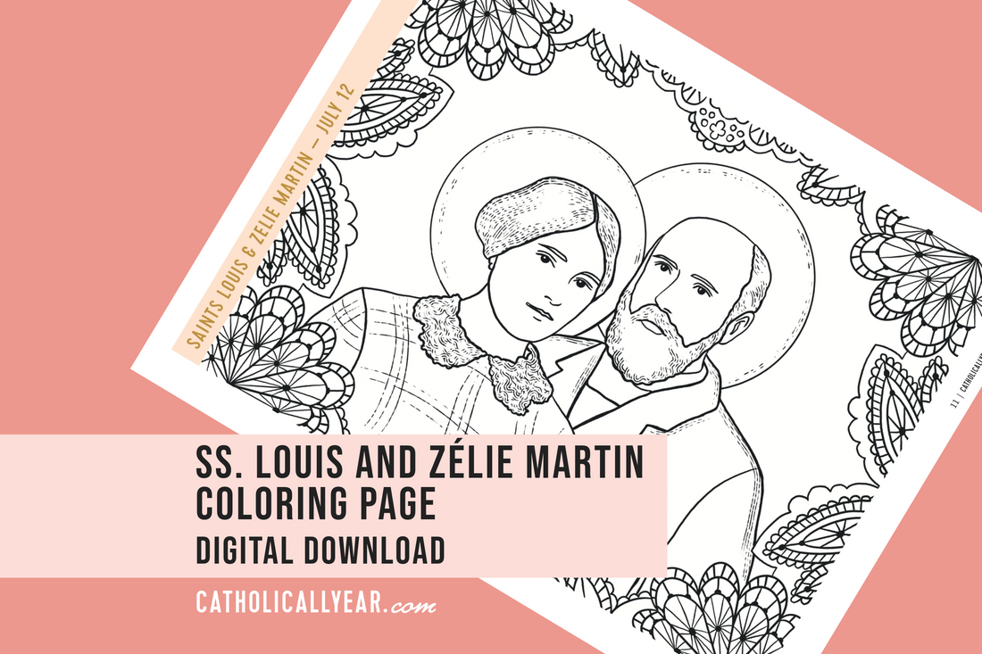 Ss. Louis and Zélie Martin Coloring Page {Digital Download}