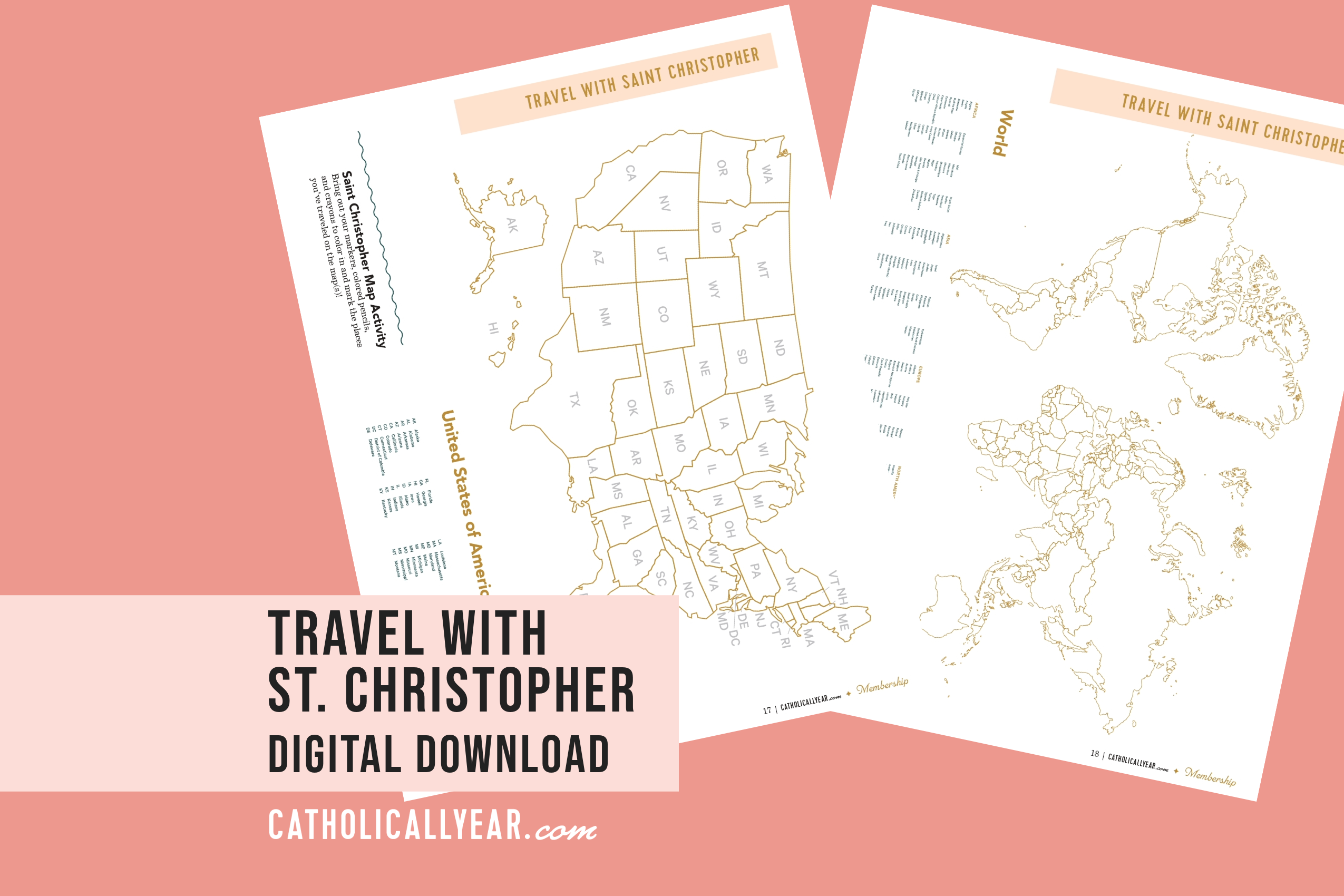 Travel with Saint Christopher Activity {Digital Download}