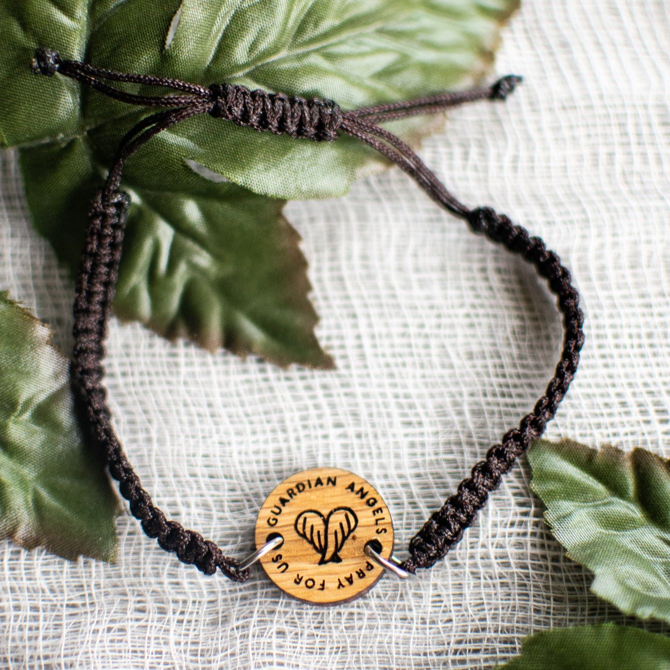 Wooden Devotion Medal Bracelet