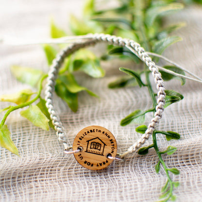 Wooden Saint Medal Bracelet (Adjustable)