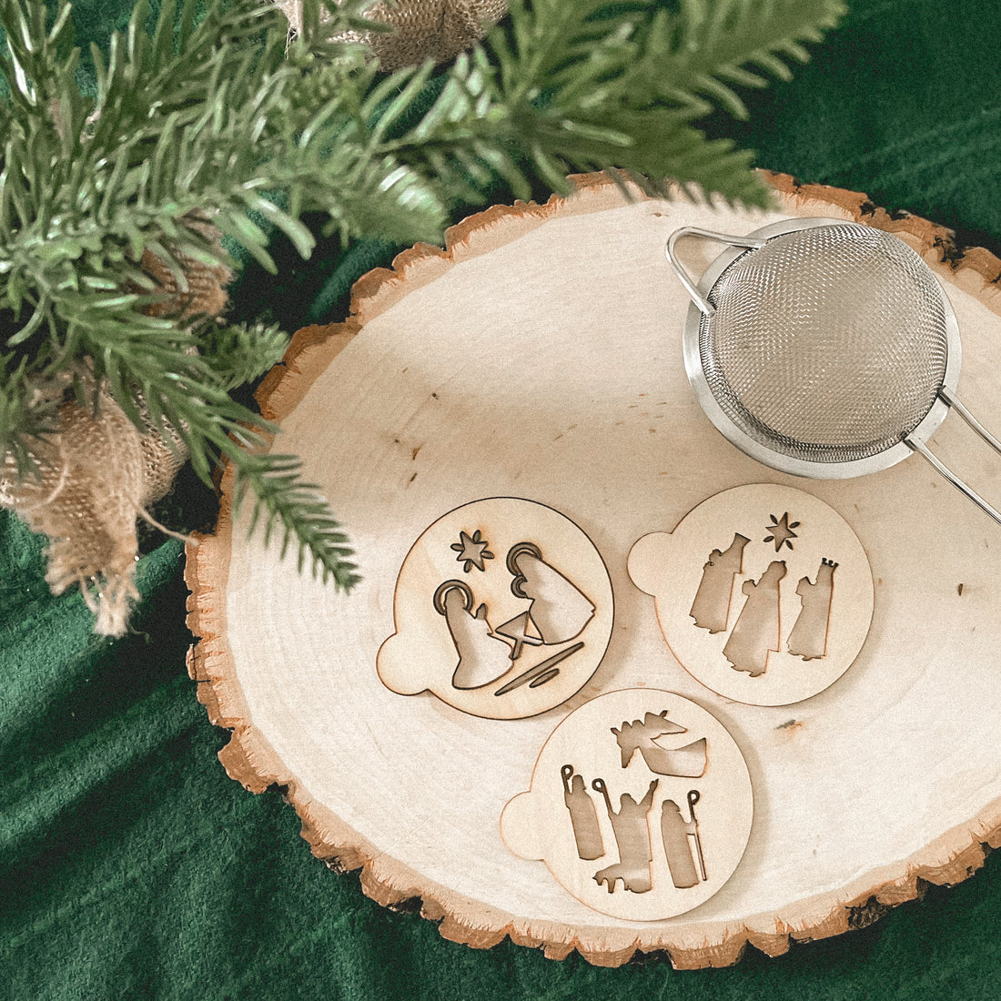 Christmas Cookie Stencils (Set of 3 with Sifter)