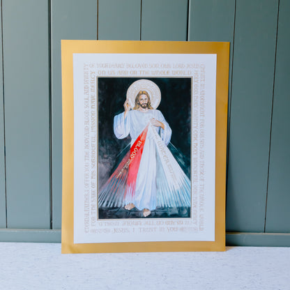 Divine Mercy Watercolor Giclee Print - 12”x 16”