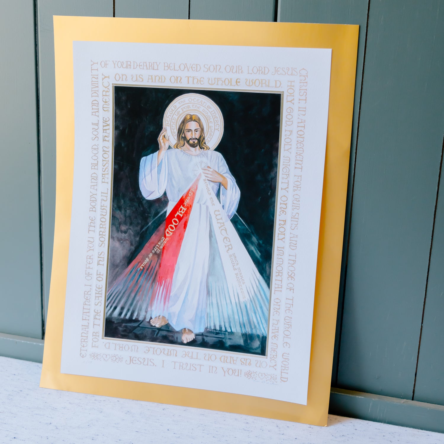 Divine Mercy Watercolor Giclee Print - 12”x 16”