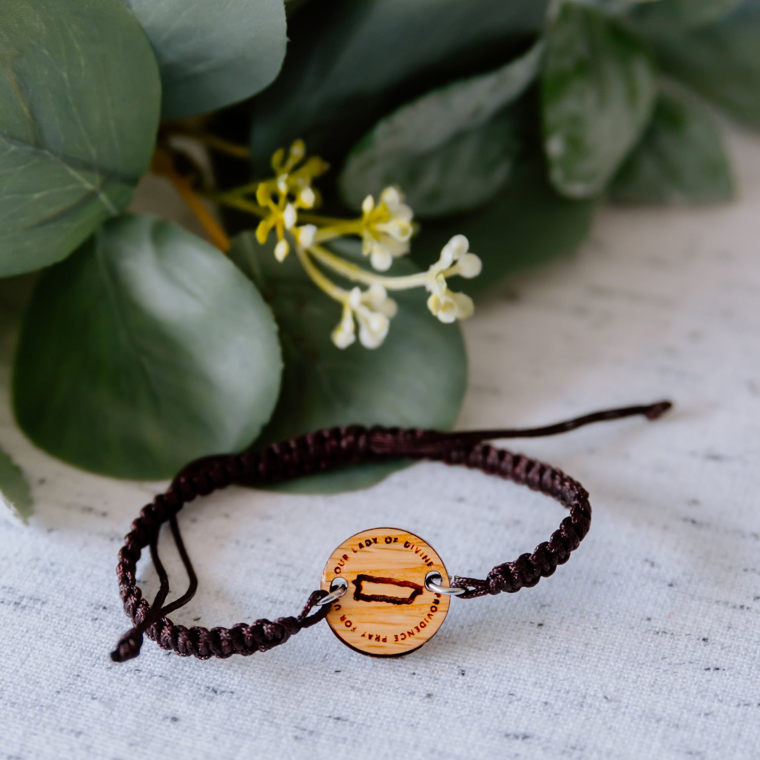 Wooden Devotion Medal Bracelet