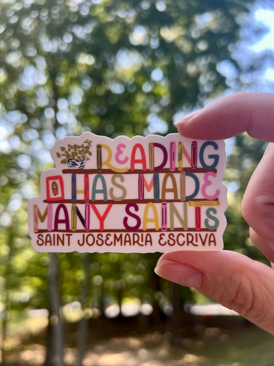 St. Josemaria Escriva Reading Sticker