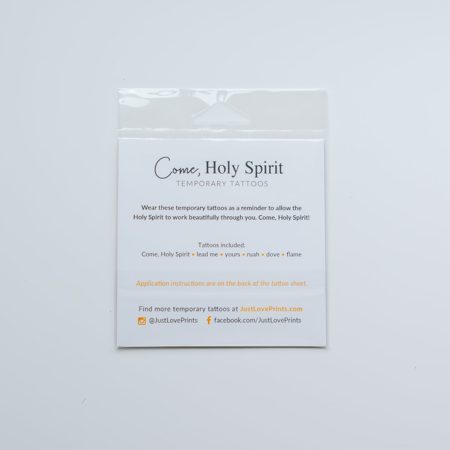 &quot;Come, Holy Spirit Collection&quot; Temporary Tattoos