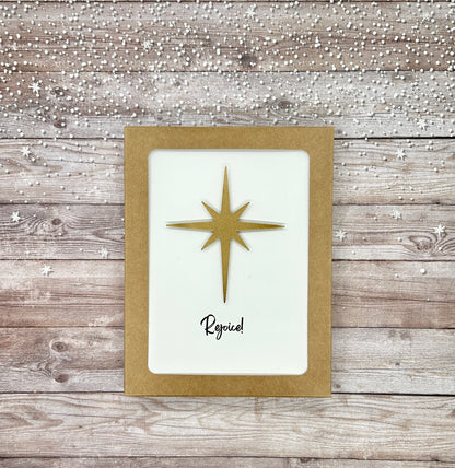 Rejoice Star of Bethlehem Christmas Cards/Boxed 6PK