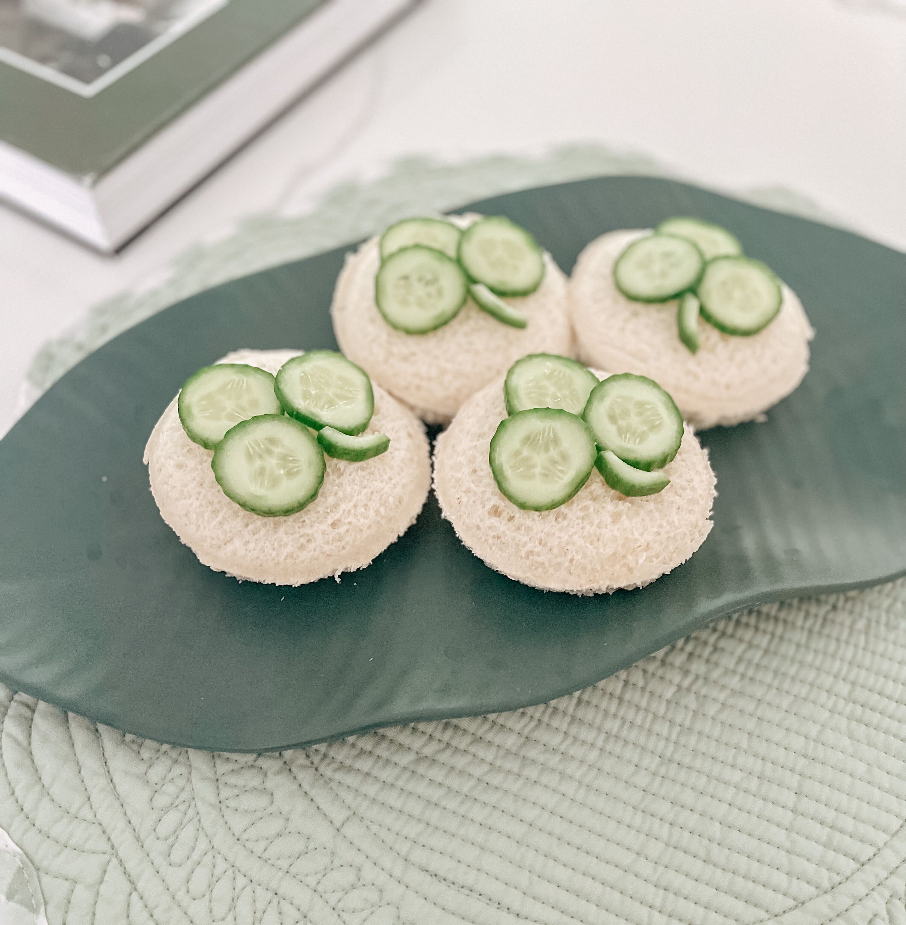 Shamrock Cucumber Tea Sandwiches - March 17- St. Patrick