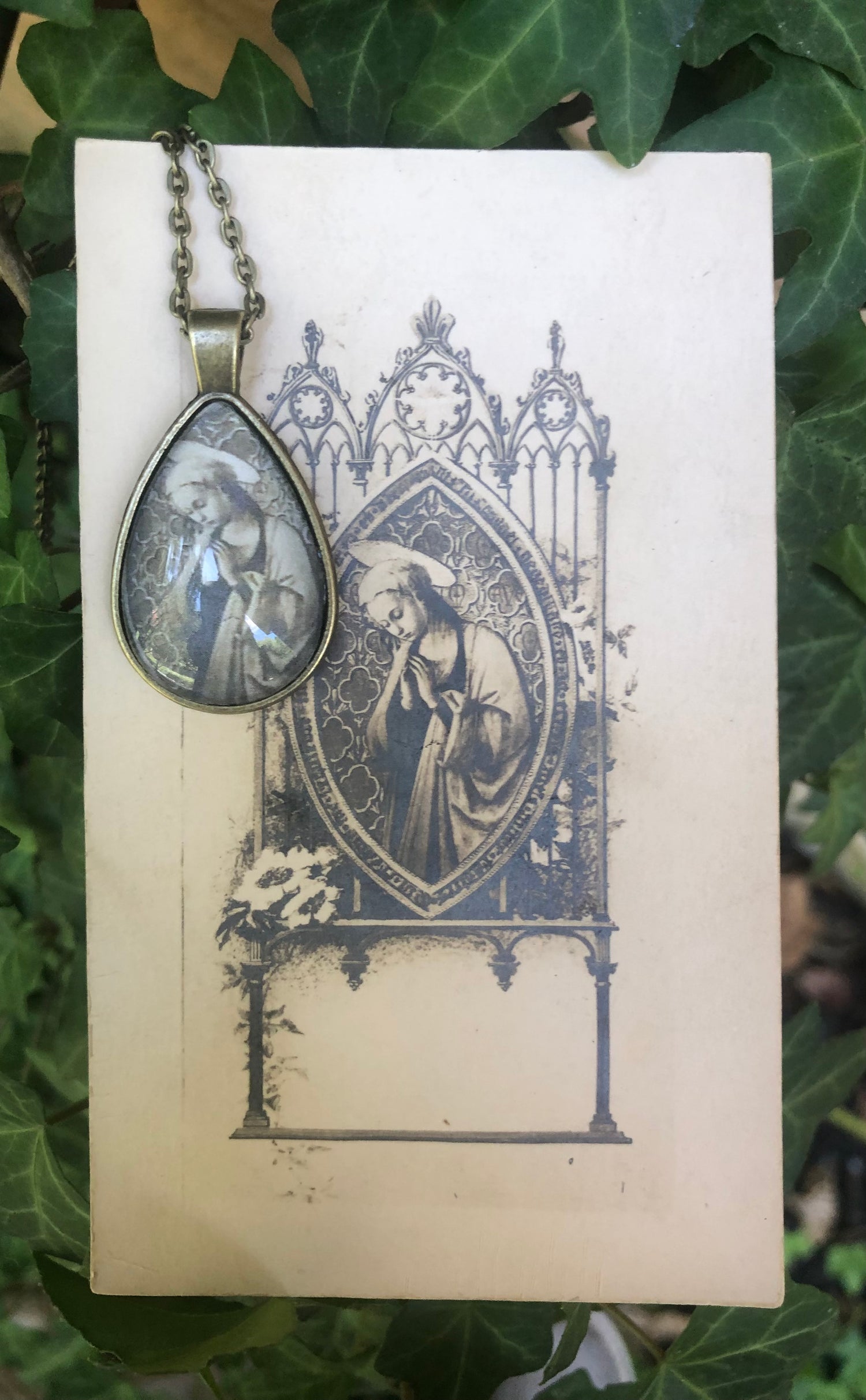 Vintage Holy Card Pendants