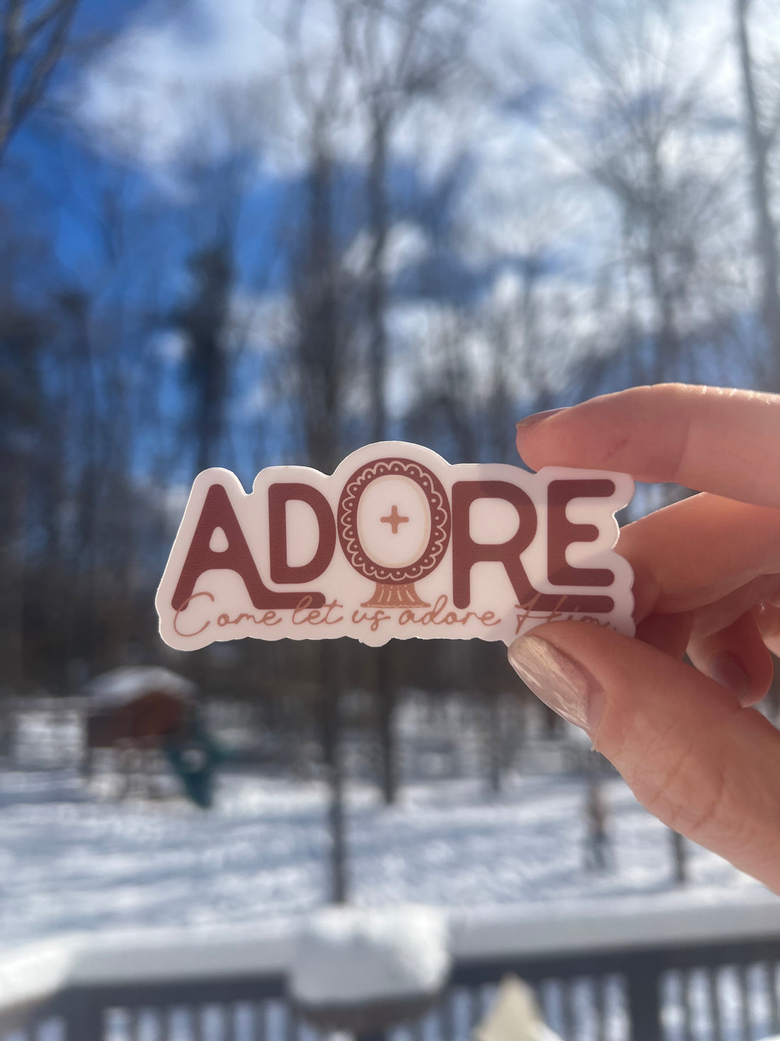 Adore Him Sticker