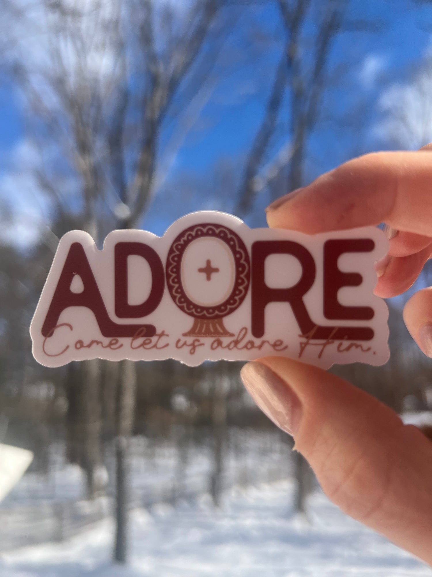 Adore Him Sticker