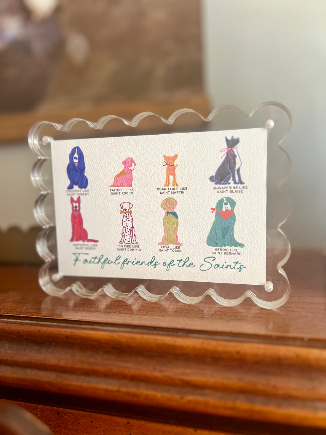 Faithful Furry Friends of the Saints 4x6 Framed Art