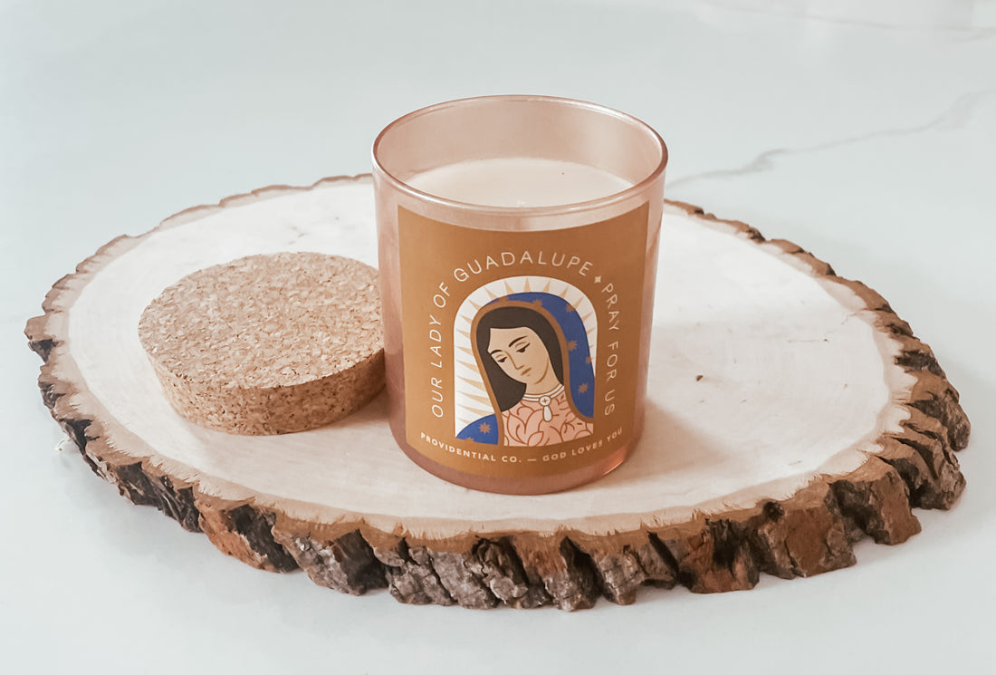 Our Lady of Guadalupe Rose Scented Soy Candle