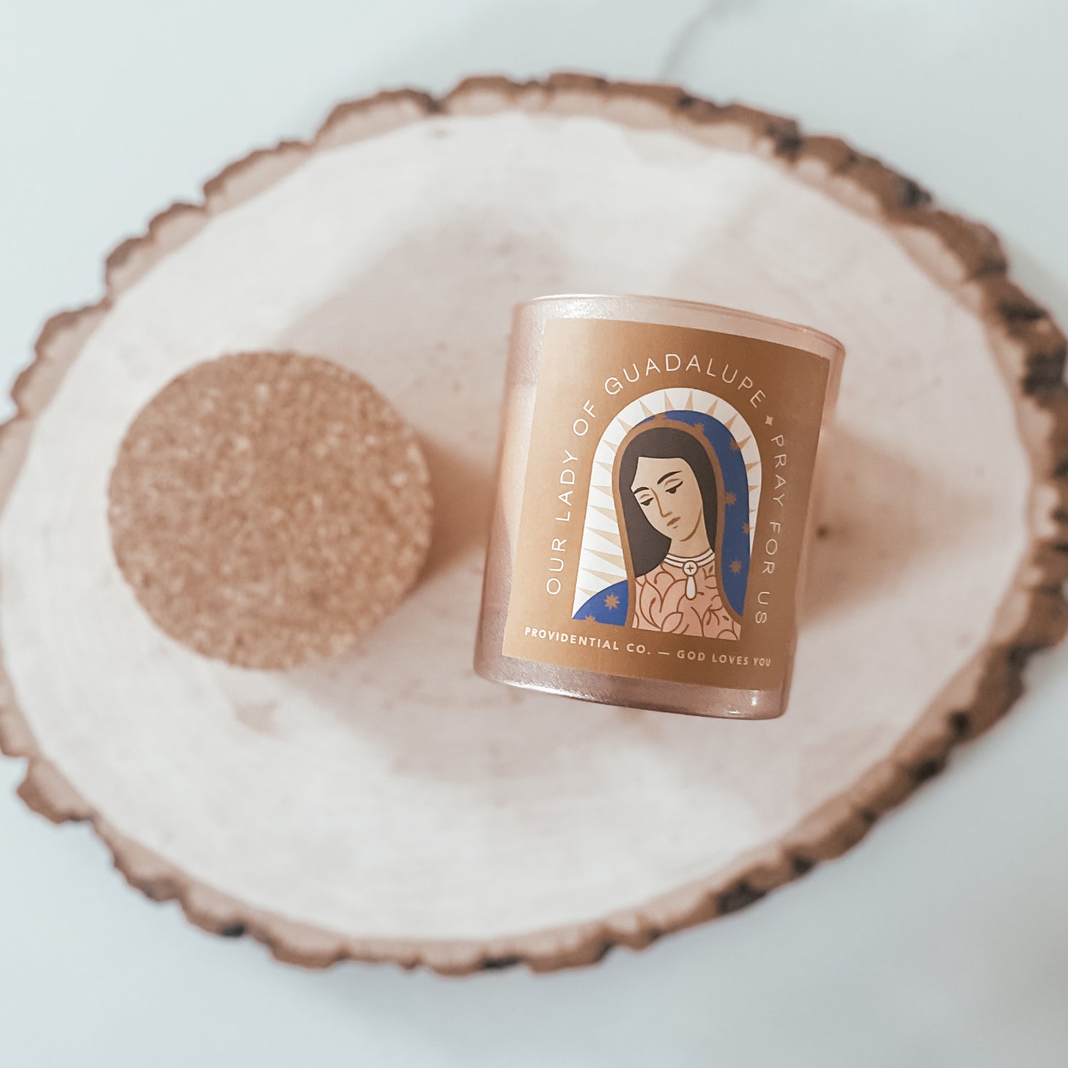 Our Lady of Guadalupe Rose Scented Soy Candle