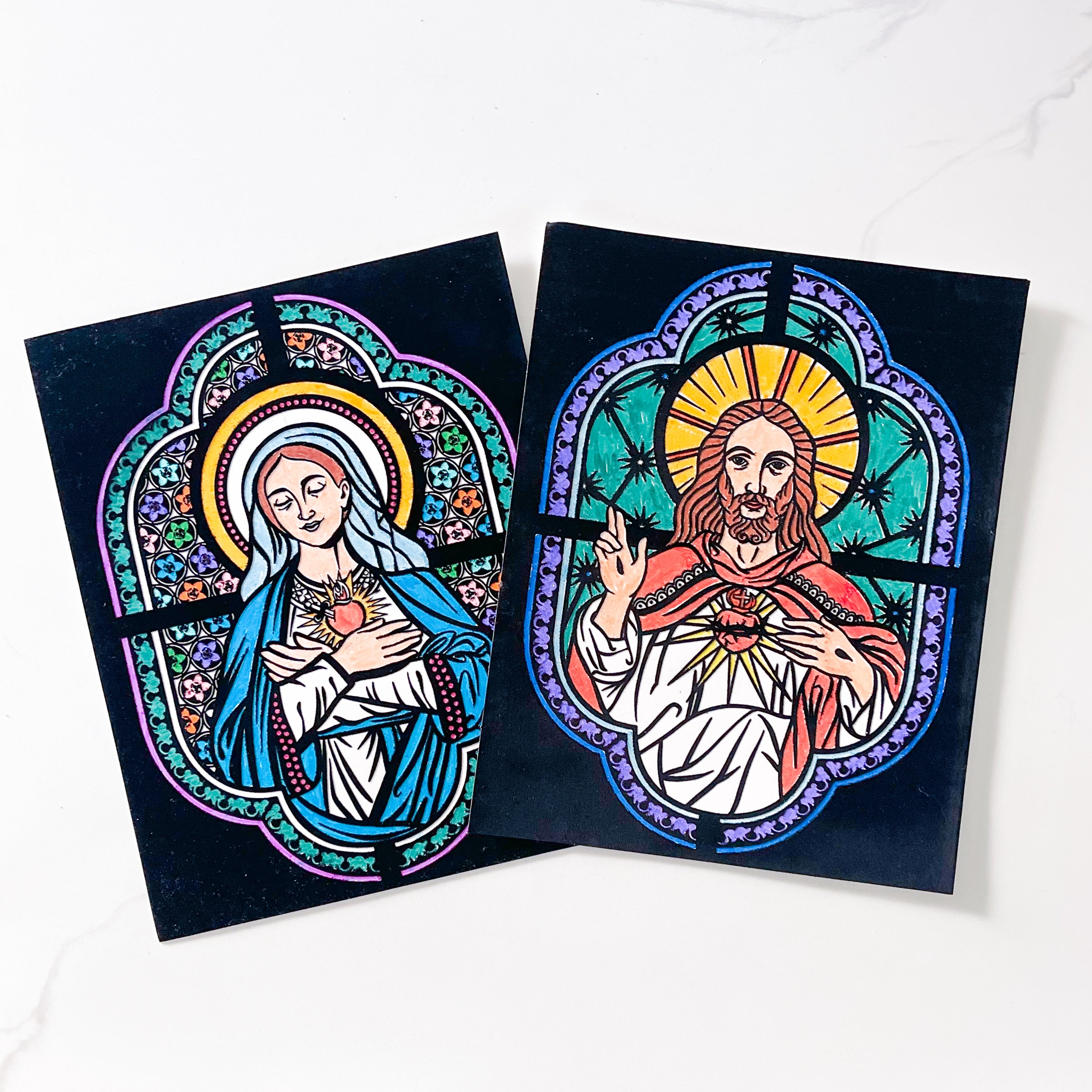 Fuzzy Posters - Jesus &amp; Mary