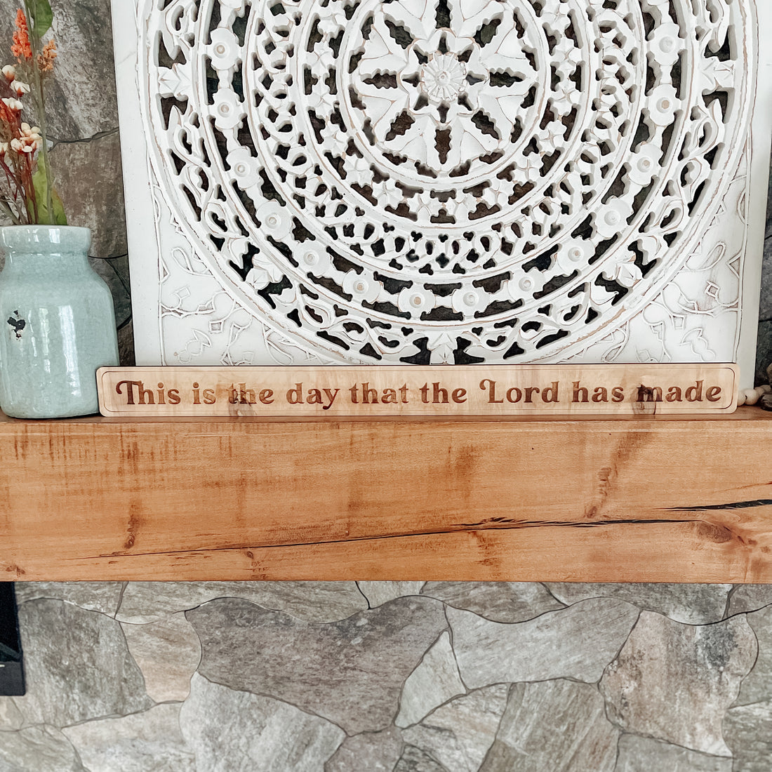 &quot;This is the Day&quot; Wooden Sign
