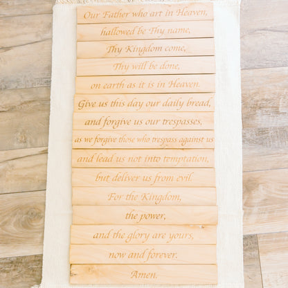 &quot;Our Father&quot; Wooden Plaques