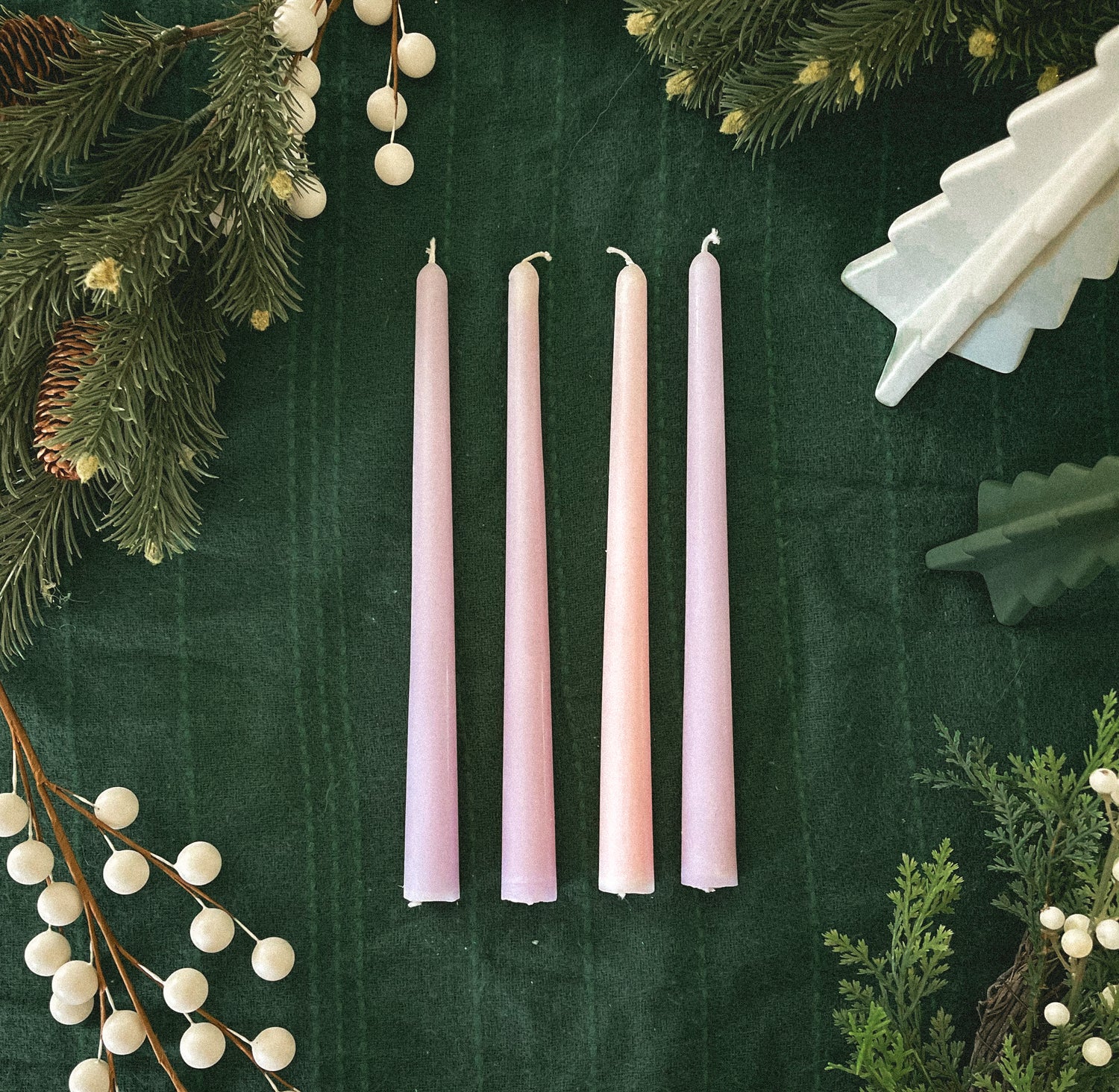 Scented Advent Beeswax Taper Candles (Set of 4)