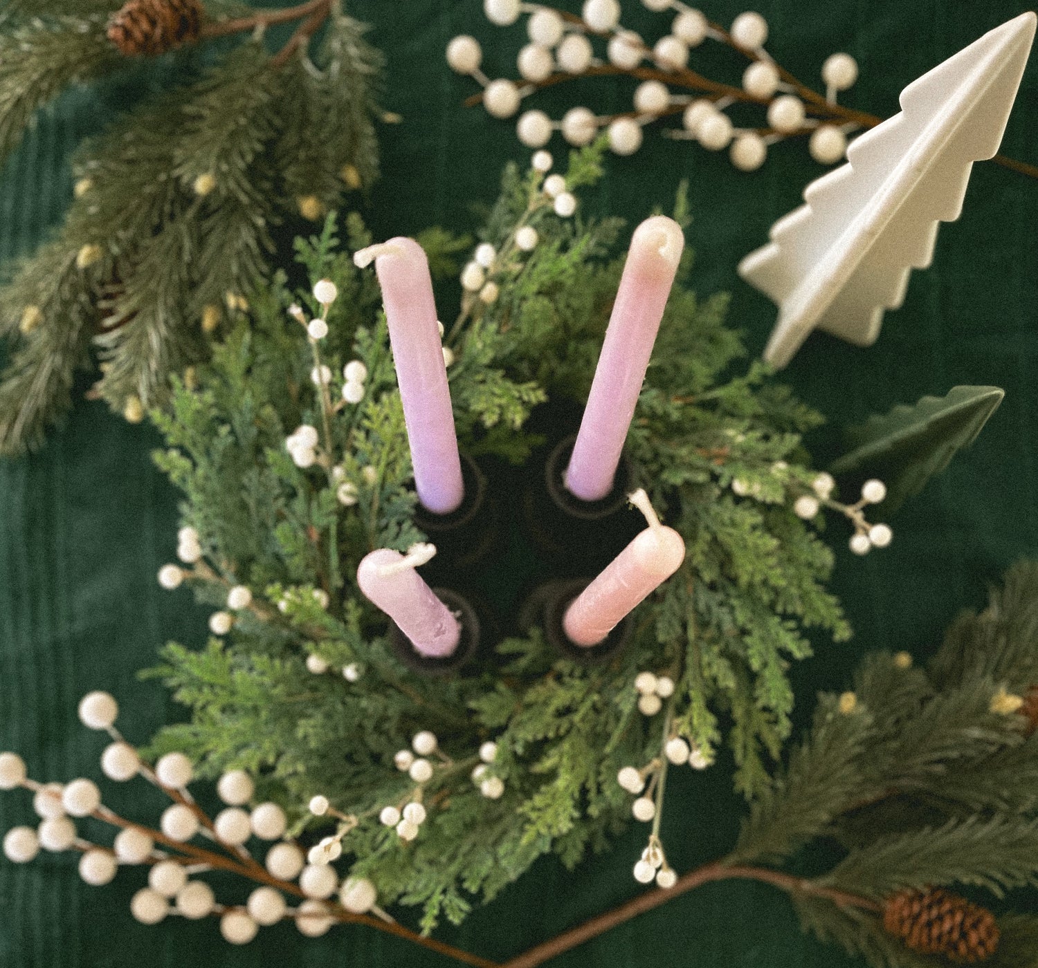 Scented Advent Beeswax Taper Candles (Set of 4)