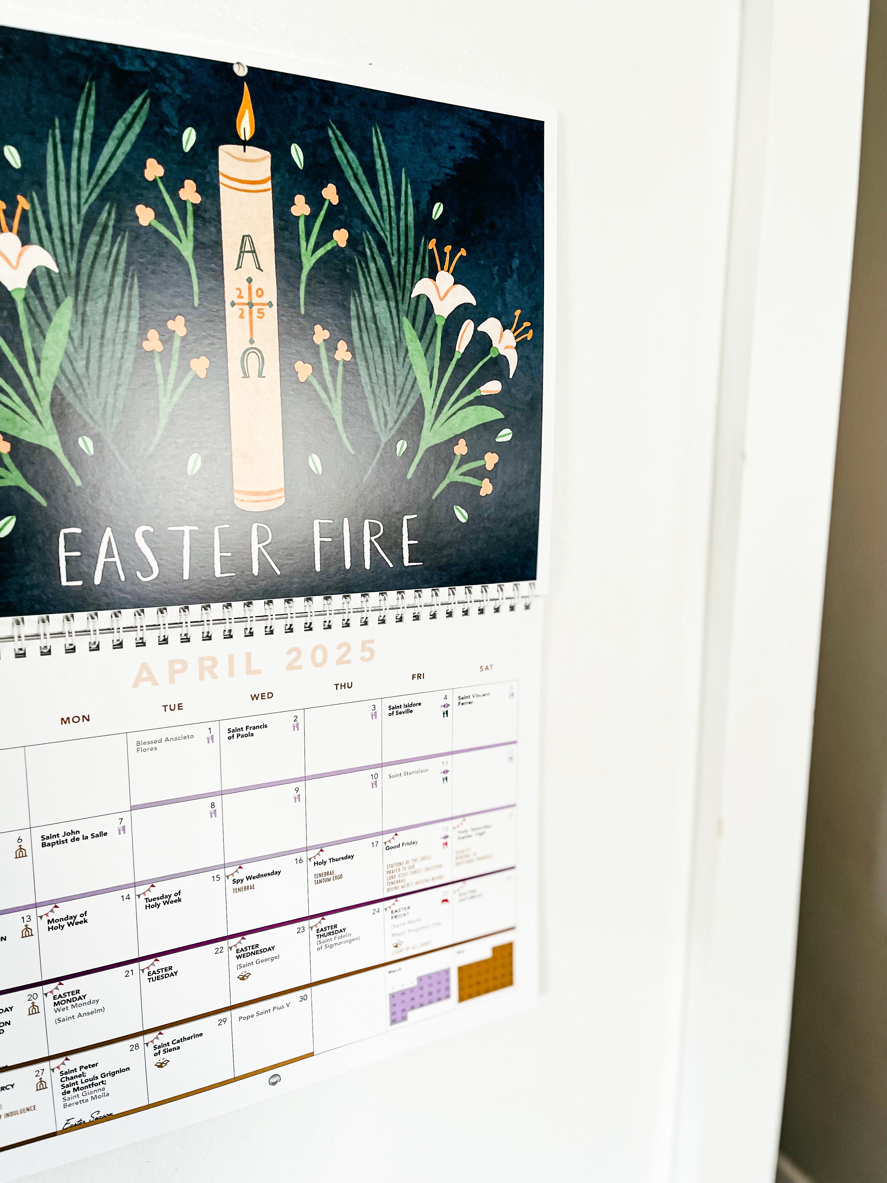 Catholic All Year 2025 Liturgical Wall Calendar