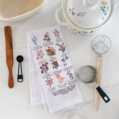 Liturgical Monthly Devotion Tea Towel (Flour Sack)