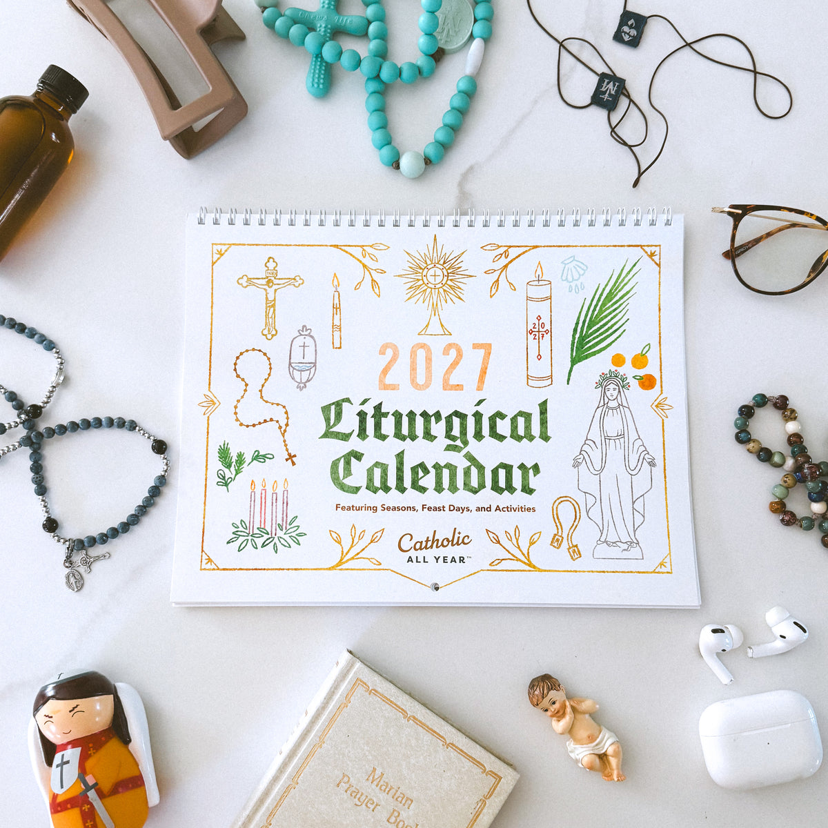 Catholic All Year 2027 Liturgical Wall Calendar