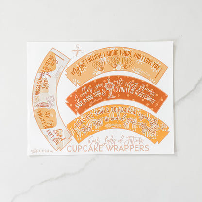 Our Lady of Fatima Cupcake Wrappers