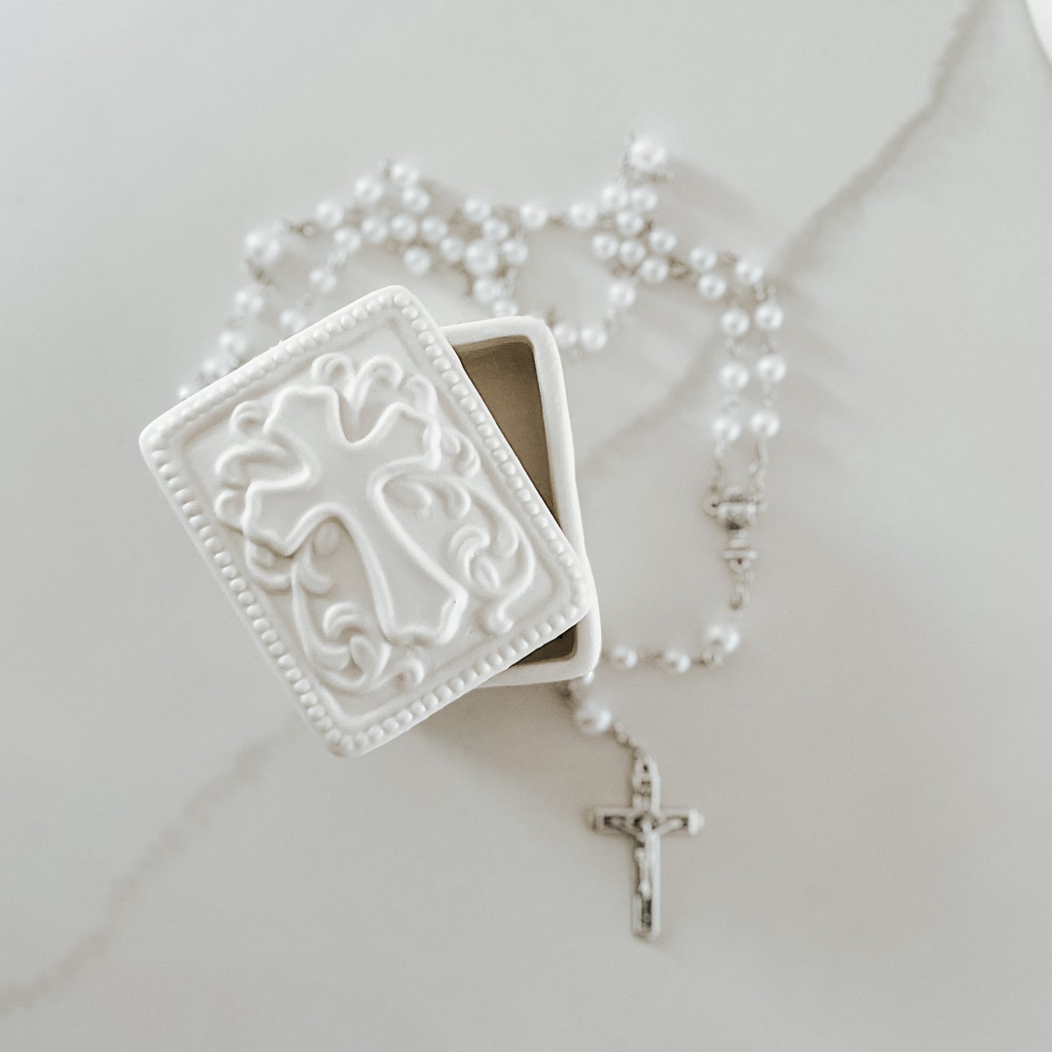 First Communion Rosary with Keepsake Box