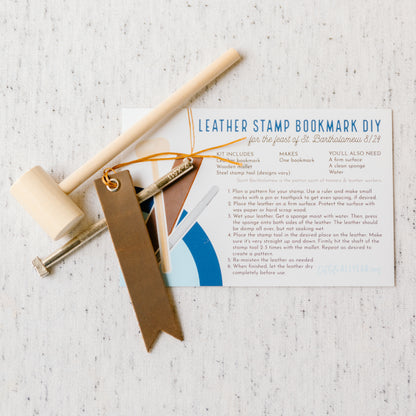 Leather Stamp Bookmark DIY