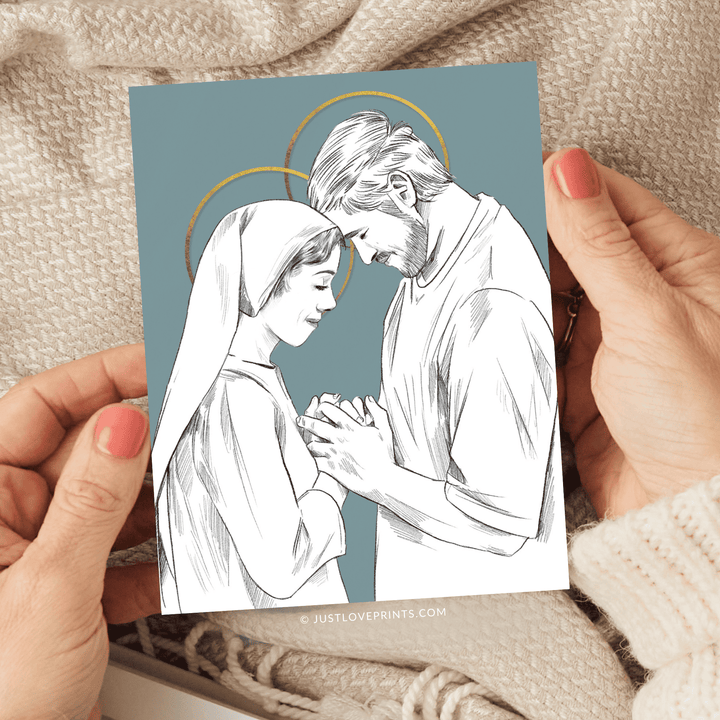 Mary and Joseph Praying Greeting Card
