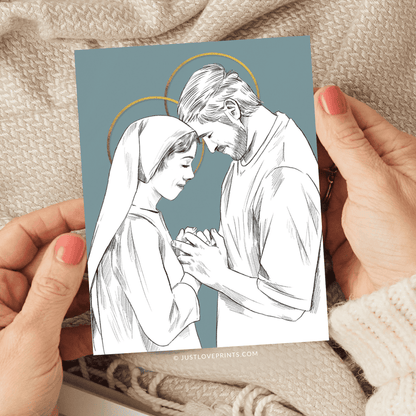 Mary and Joseph Praying Greeting Card
