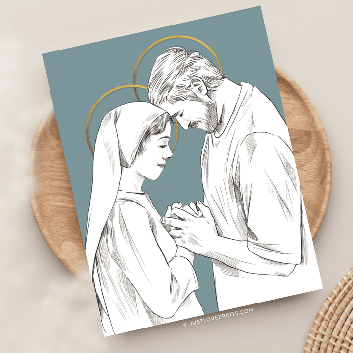 Mary and Joseph Praying Greeting Card