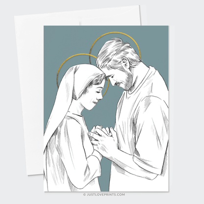 Mary and Joseph Praying Greeting Card