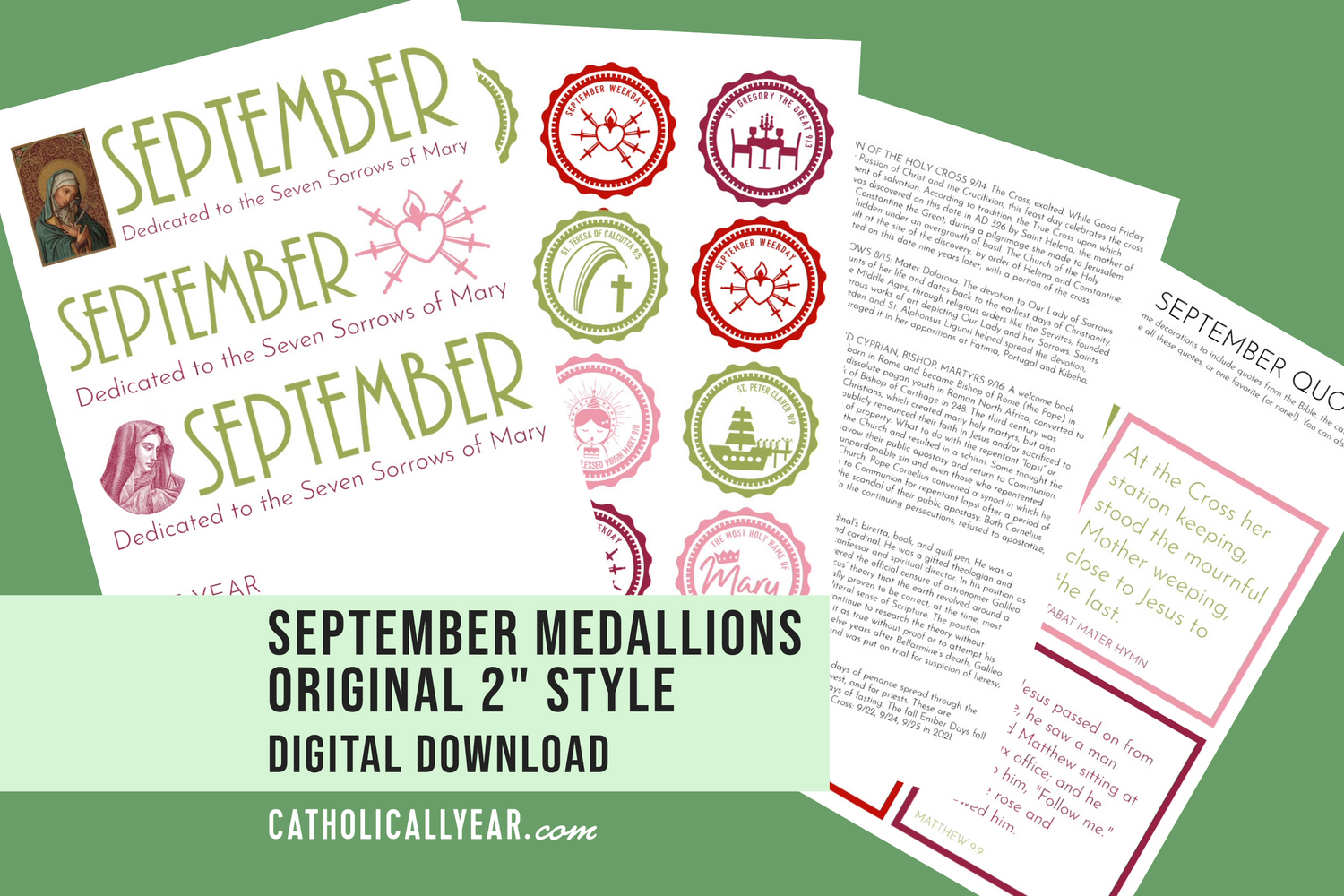 September Medallions Original 2&quot; Style