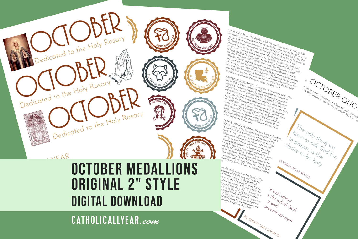 October Medallions Original 2&quot; Style