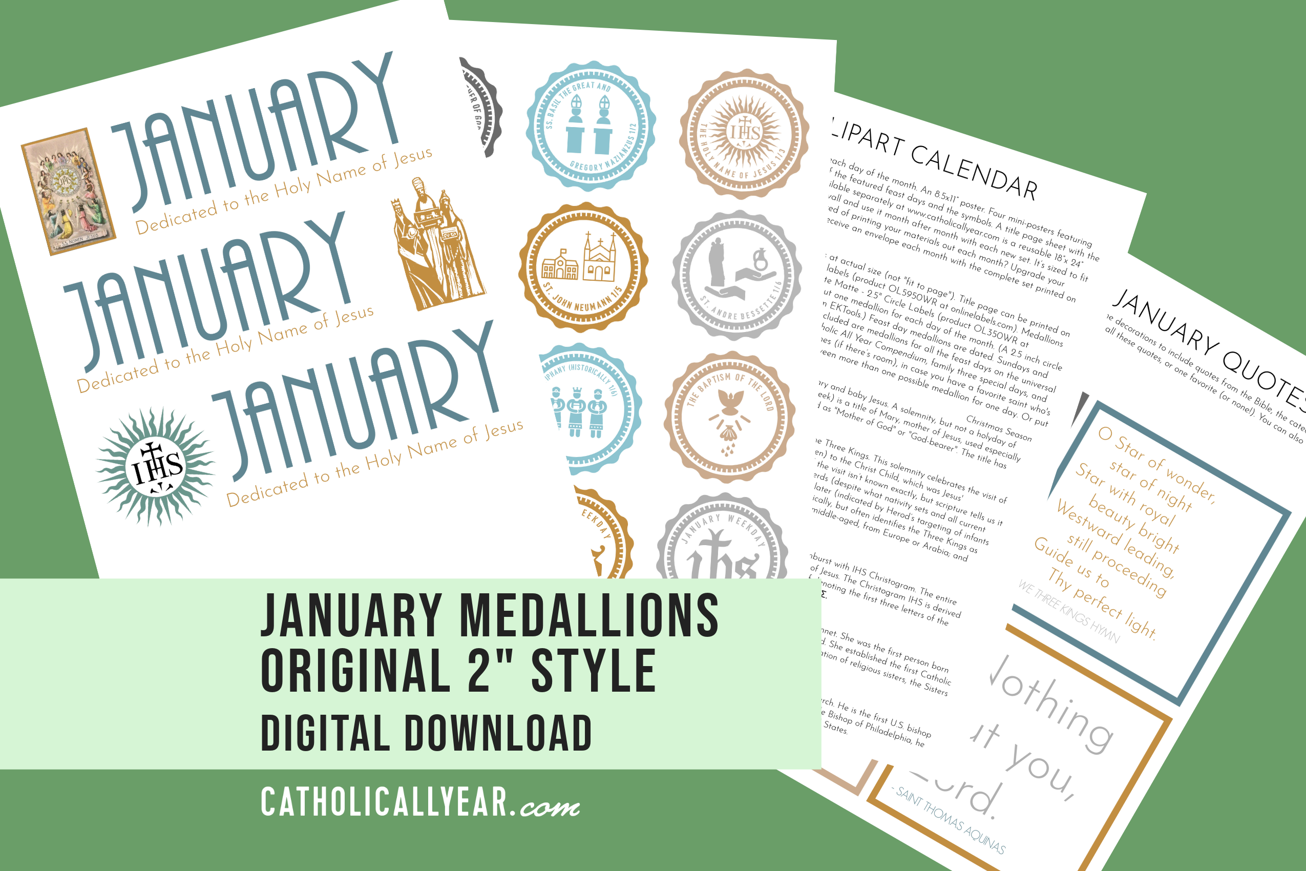 January Medallions Original 2&quot; Style