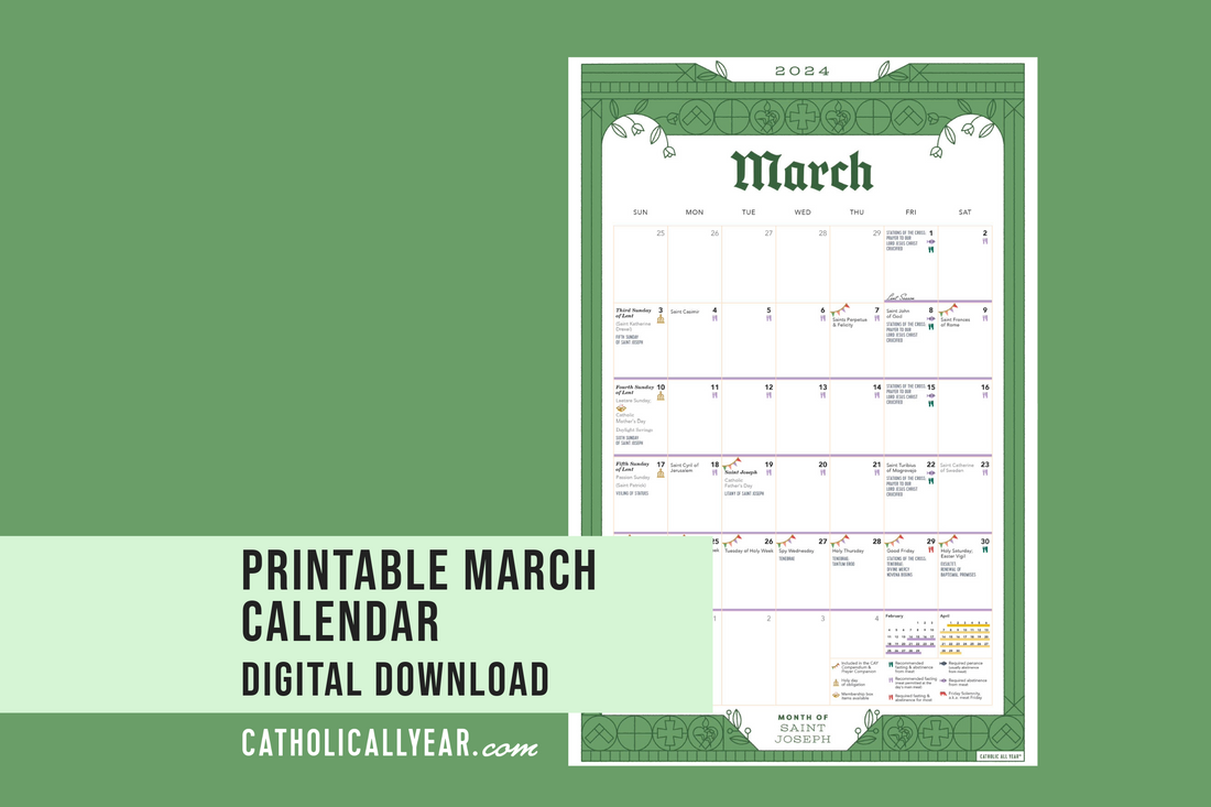 Printable March Calendar