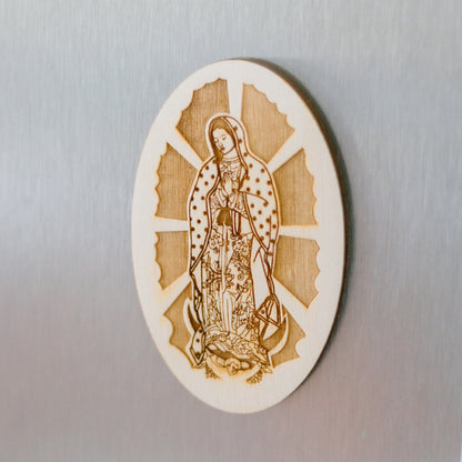 Our Lady of Guadalupe Wooden Magnet