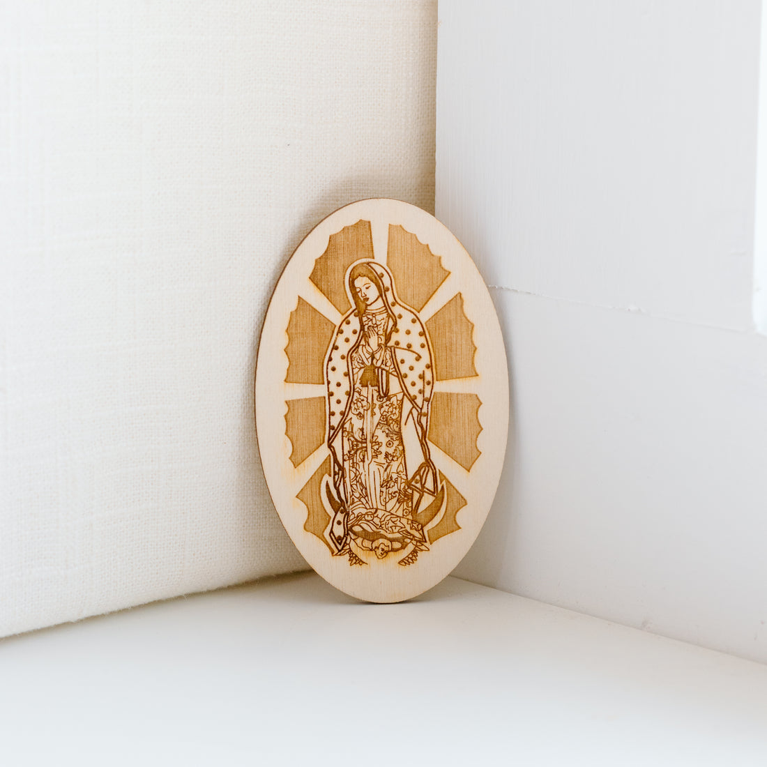 Our Lady of Guadalupe Wooden Magnet