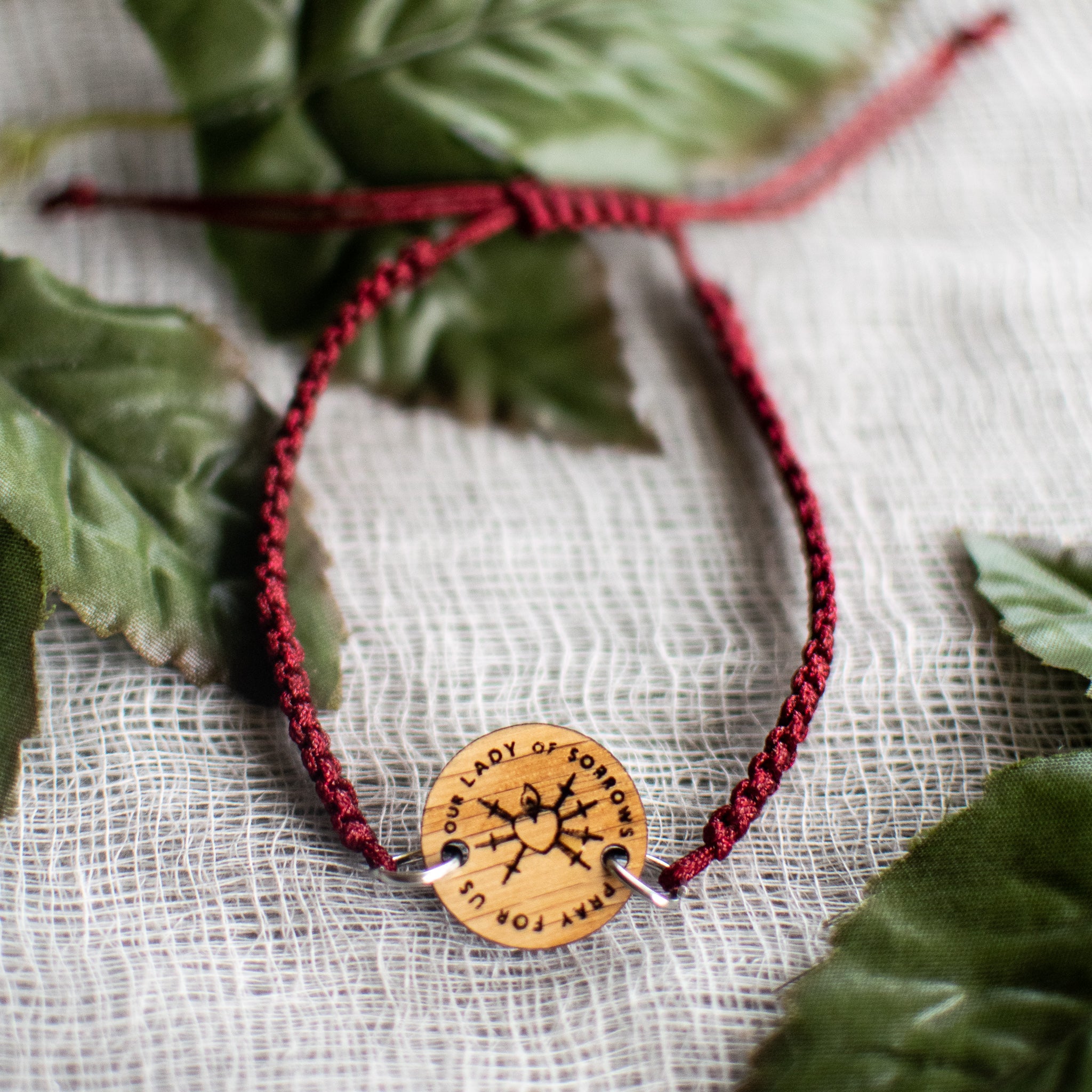 Wooden Devotion Medal Bracelet