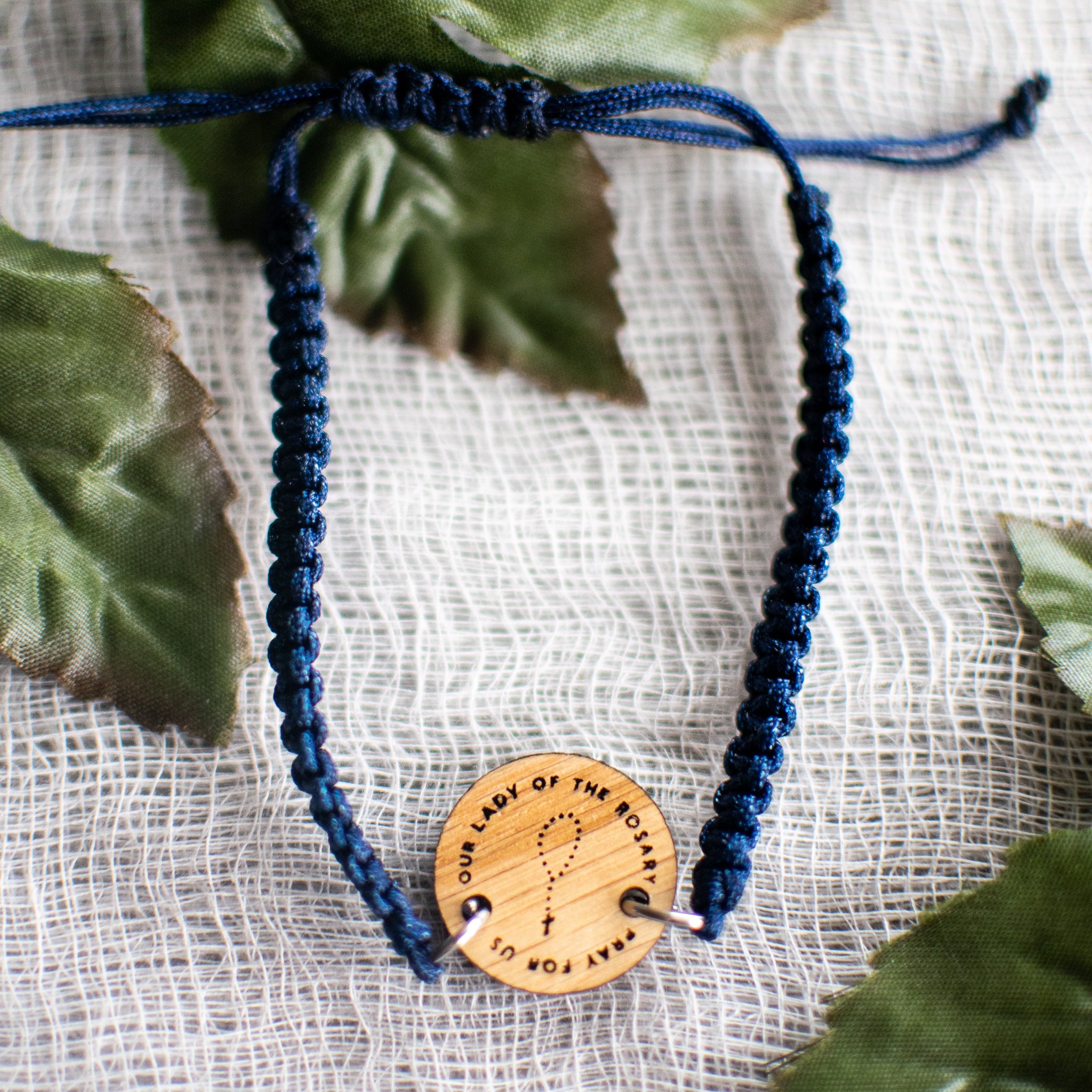 Wooden Devotion Medal Bracelet