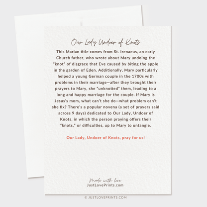 Our Lady Undoer of Knot Greeting Card